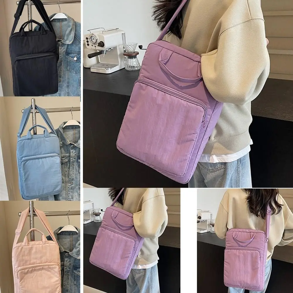 

Portable cloth Single Shoulder Bag Solid Color Large Capacity Tote Bags Handbag Student Style Computer Bag