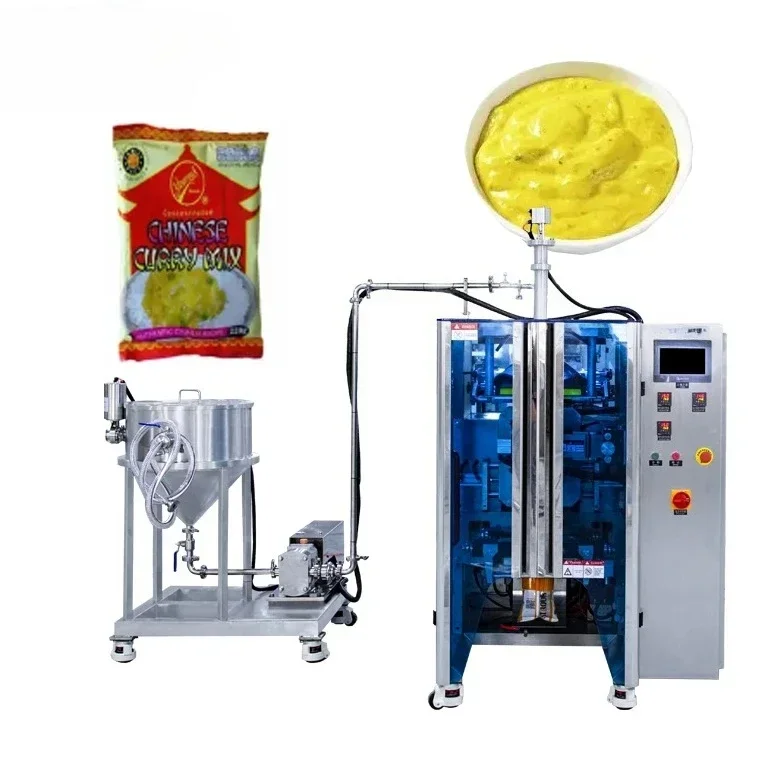 

High Speed Dipping Jam Peanut Butter Kerchup Ketchup Chili Sauce Tomato Liquid Paste Sachet Packaging Packing Machine