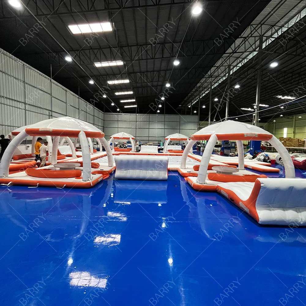 

New Water Entertainment Equipment Inflatable-floating-docks-pontoon Leisure Dock Island Inflatable Dock Shelter