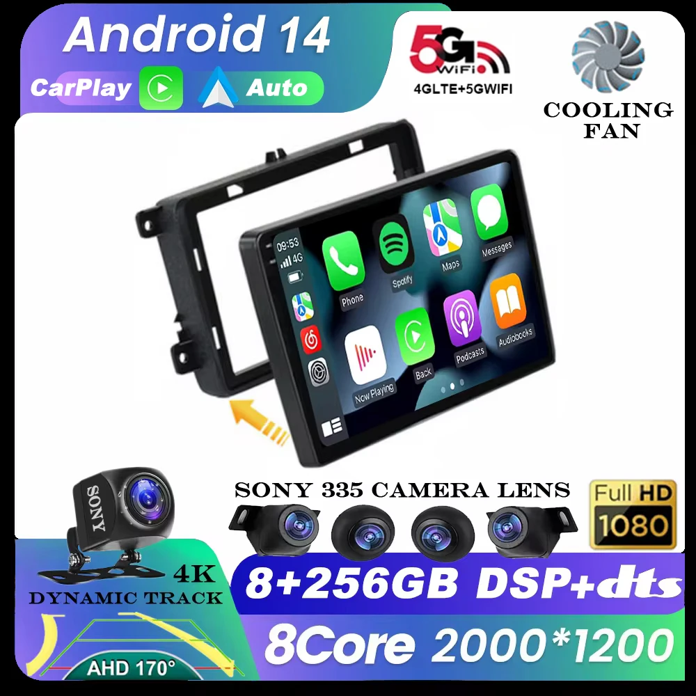 Android 14 Car Multimedia Player For VW/Volkswagen/Golf/Polo/Tiguan/Passat/b7/b6/SEAT/Leon/Skoda/Octavia Radio GPS Navigation BT