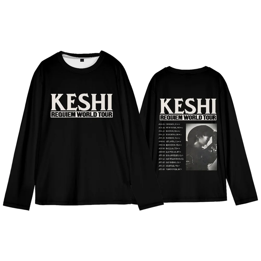 

Keshi Requiem World Tour 2025 Long-Sleeved Tee Shirt Crewneck Tee Shirt Streetwear T shirt Casual Clothes