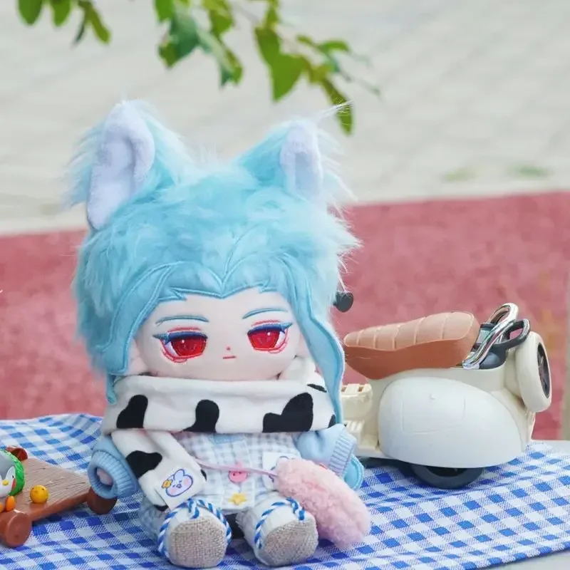 20 سنتيمتر القطن الحقيقي محشوة فستان الدمى مع آذان قابلة للإزالة Kawaii الطبيب أفخم دمية لعبة Genshin Impact II Dottore دمية