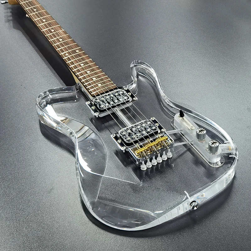 TL Entry-Level Electric Guitar-39-Inch Acrylic Body with Maple Neck & Rosewood Fretboard 6 Strings for Beginners