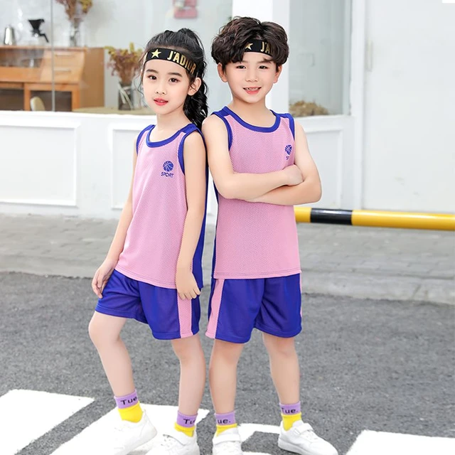 Set per bambini sportivi da 2 pezzi abbigliamento sportivo ad asciugatura rapida abbigliamento da basket t shirt estiva per bambini traspirante abbigliamento per ragazzi e ragazze AliExpress