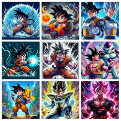 Son Goku And Vegeta Cartoon 5d Full Diamond Painting Kits Japan Dragon Anime Ball Mosaic Cross Stitch Wall Art Decor Gift