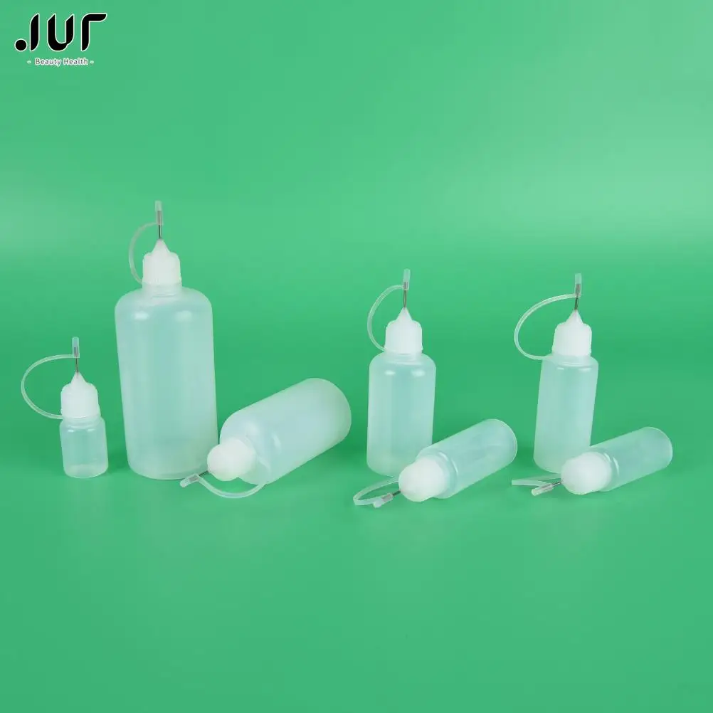 1PC Needle Tip Glue Applicator Bottle Tube Sub-bottling Pinhole Refueling Bottle 10-50ml Soft Bottle With Cap DIY Craft Tool