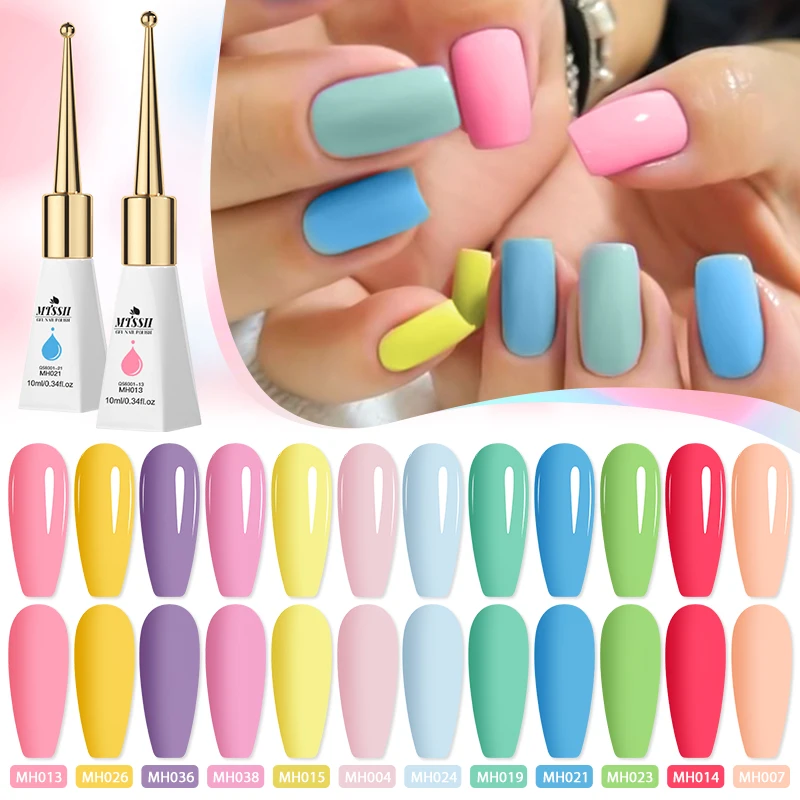 1 Stück 10 ml Gel-Nagellack, langlebig, bleifrei, 60 Farben, semi-permanent, Soak Off UV-Gel-Lack für Sommer-Nagelkunst-Design