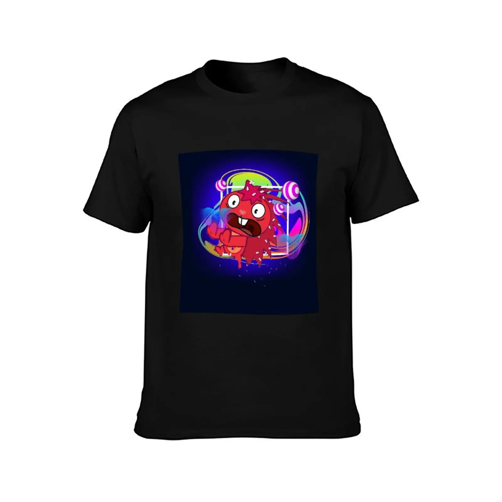 Flaky Happy Tree Friends - Colourful T-Shirt Fitness Training Breathable Tee T-Shirt