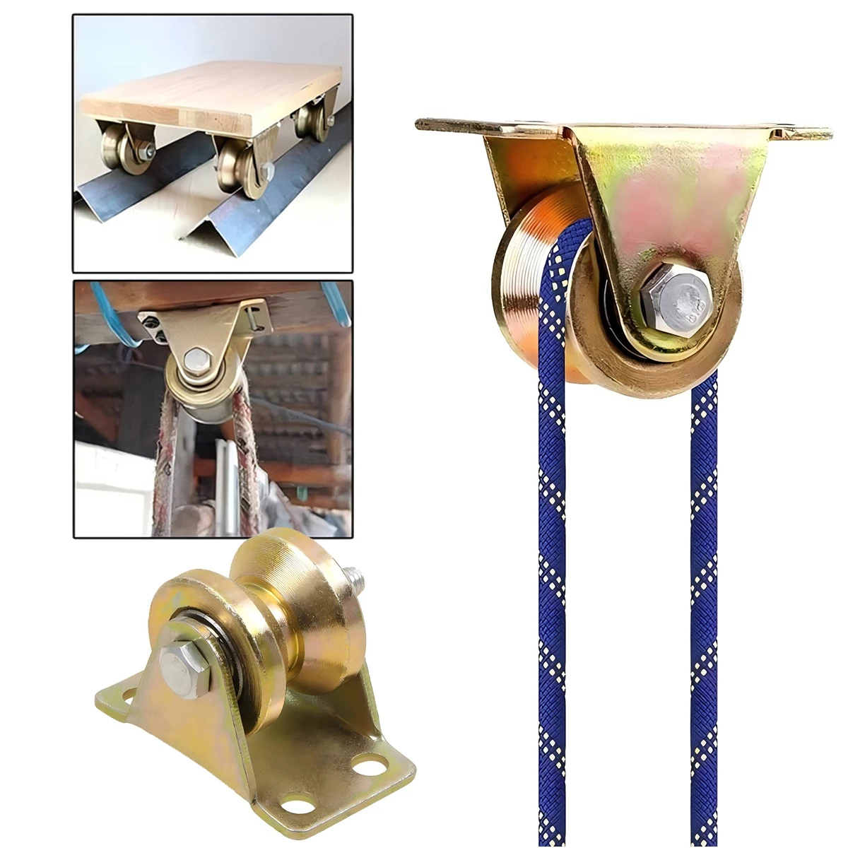 4Pcs Useful Steel Sliding Door Pulley Groove Wheels Heavy Duty Rigid Caster For Inverted Track Sliding Gate Bearing Roller