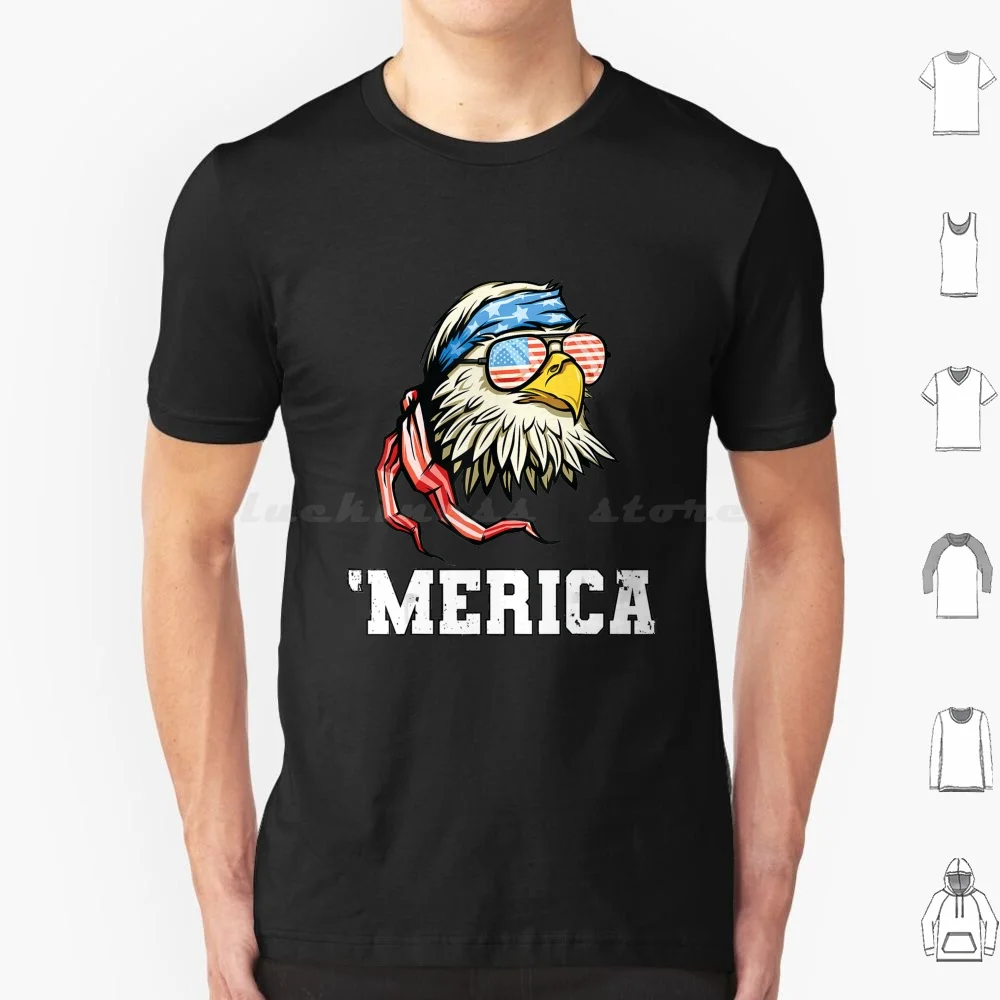 4th Of July Merica Patriotic Veterans Usa Flag Bald Eagle T Shirt 6xl Cotton Cool Tee 4th Of July Merica Usa America Day