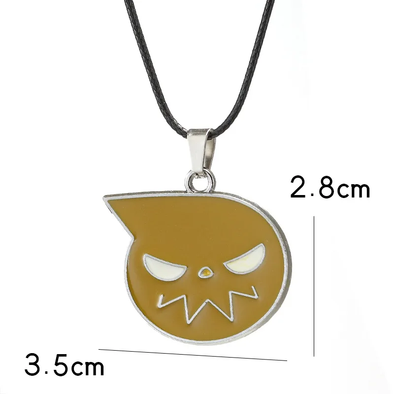 สร้อยคอจี้อะนิเมะสุดเท่สร้อยคอพร้อมจี้รูปโครงกระดูกสำหรับเด็กอุปกรณ์คอสเพลย์เครื่องแต่งกายคอสเพลย์เครื่องประดับของเล่น