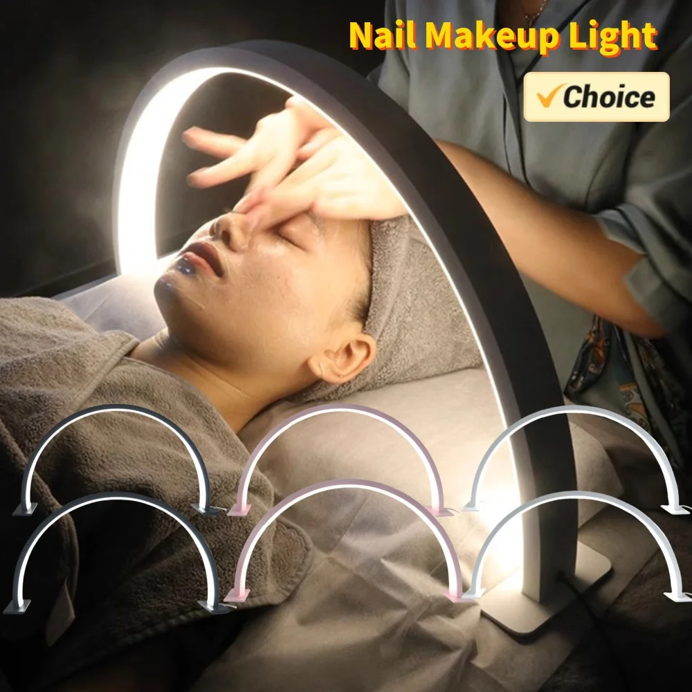 U-shaped Half Moon Nail Work Light 3 Light Color LED nail lamp Embroidery Peripheral Fill Light Beauty Salon Work Light