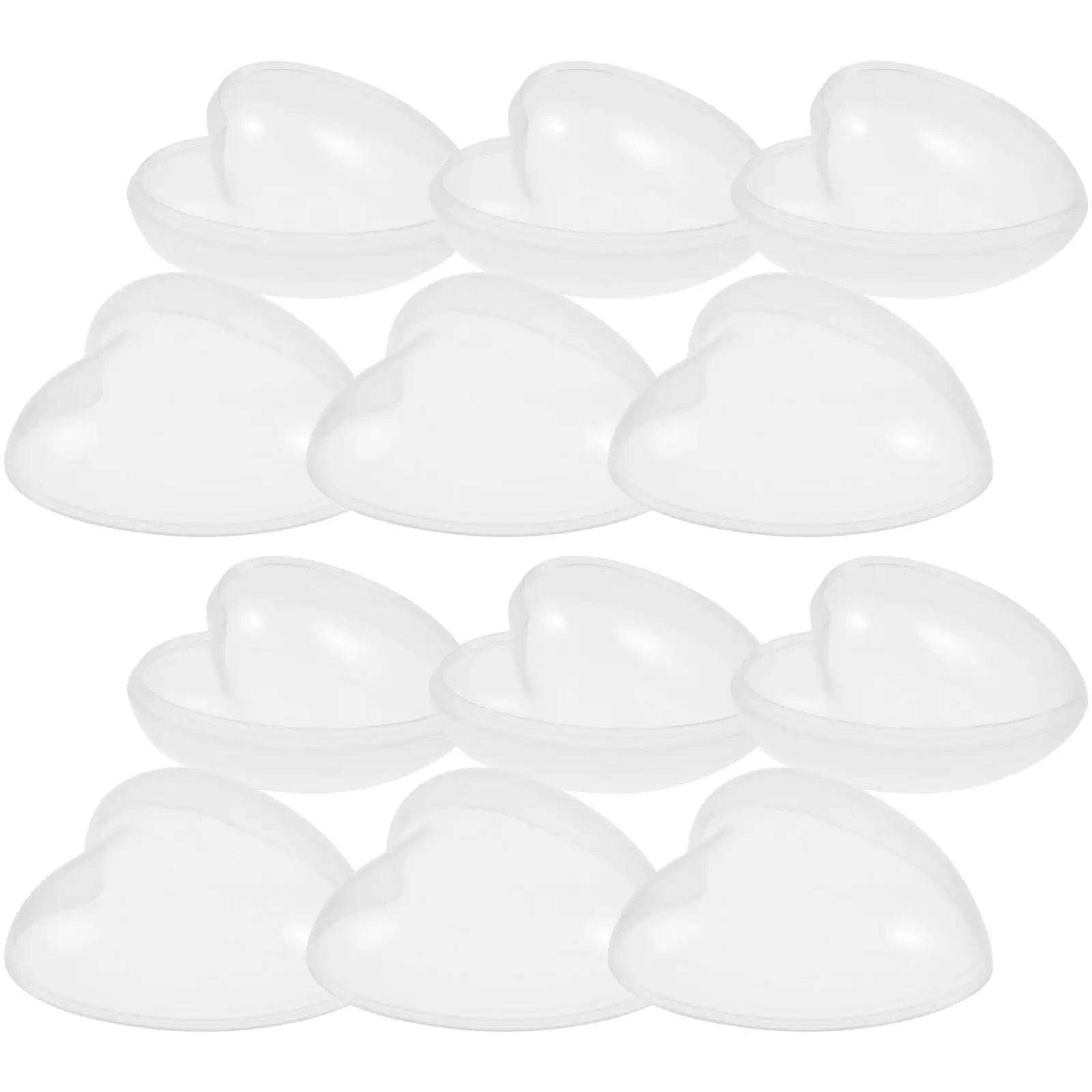 

8 Pcs Heart Shaped Storage Boxes Hollow Balls Plastic Fillable Capsules Prize Container Kids Party Easter Candy Toy Storage