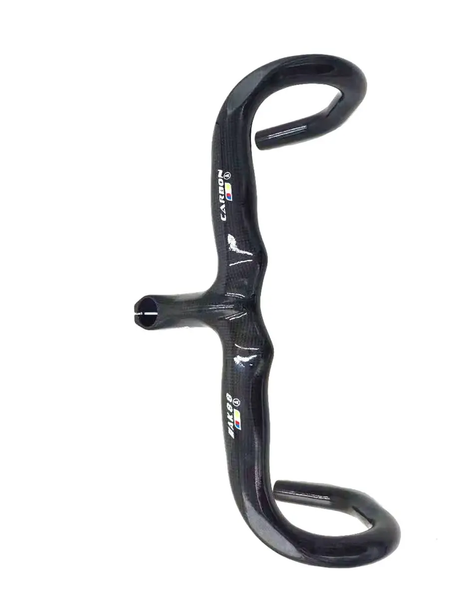AliExpress New AK88 Full carbon fiber road bike special offer integrated curved handle clearance treatment for 440 * 110 and 440 * 120