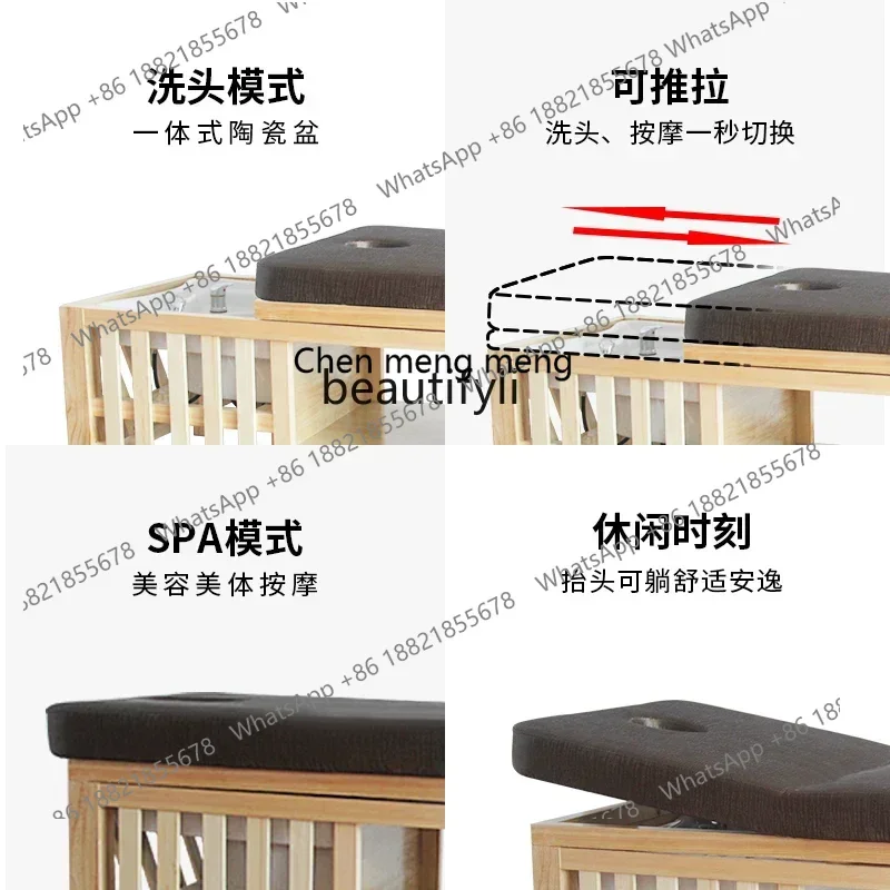 كرسي شامبو xzThai، صالون حلاقة، صالون تصفيف الشعر، تدليك صالون الشعر، سرير تنظيف للرأس بالكامل #3