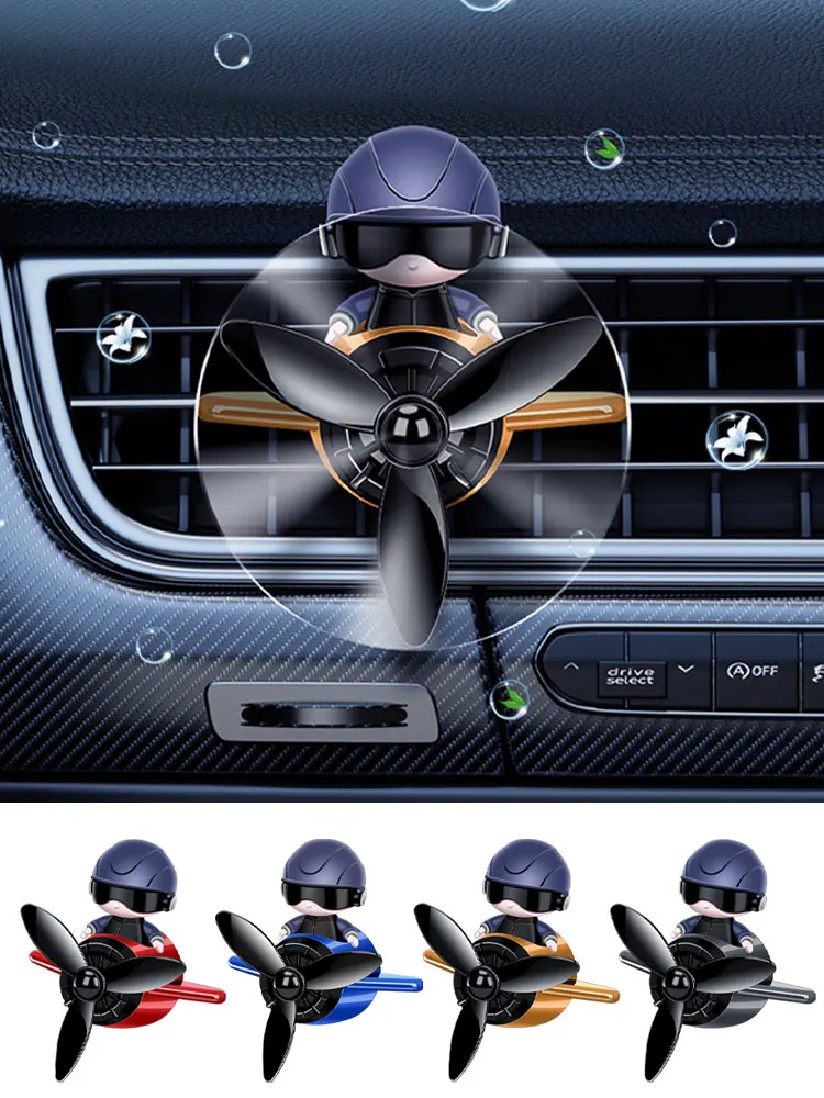Désodorisant de voiture, aromathérapie, accessoires automobiles, diffuseur de parfum intérieur, Force aérienne créative, petit avion, Design de dessin animé