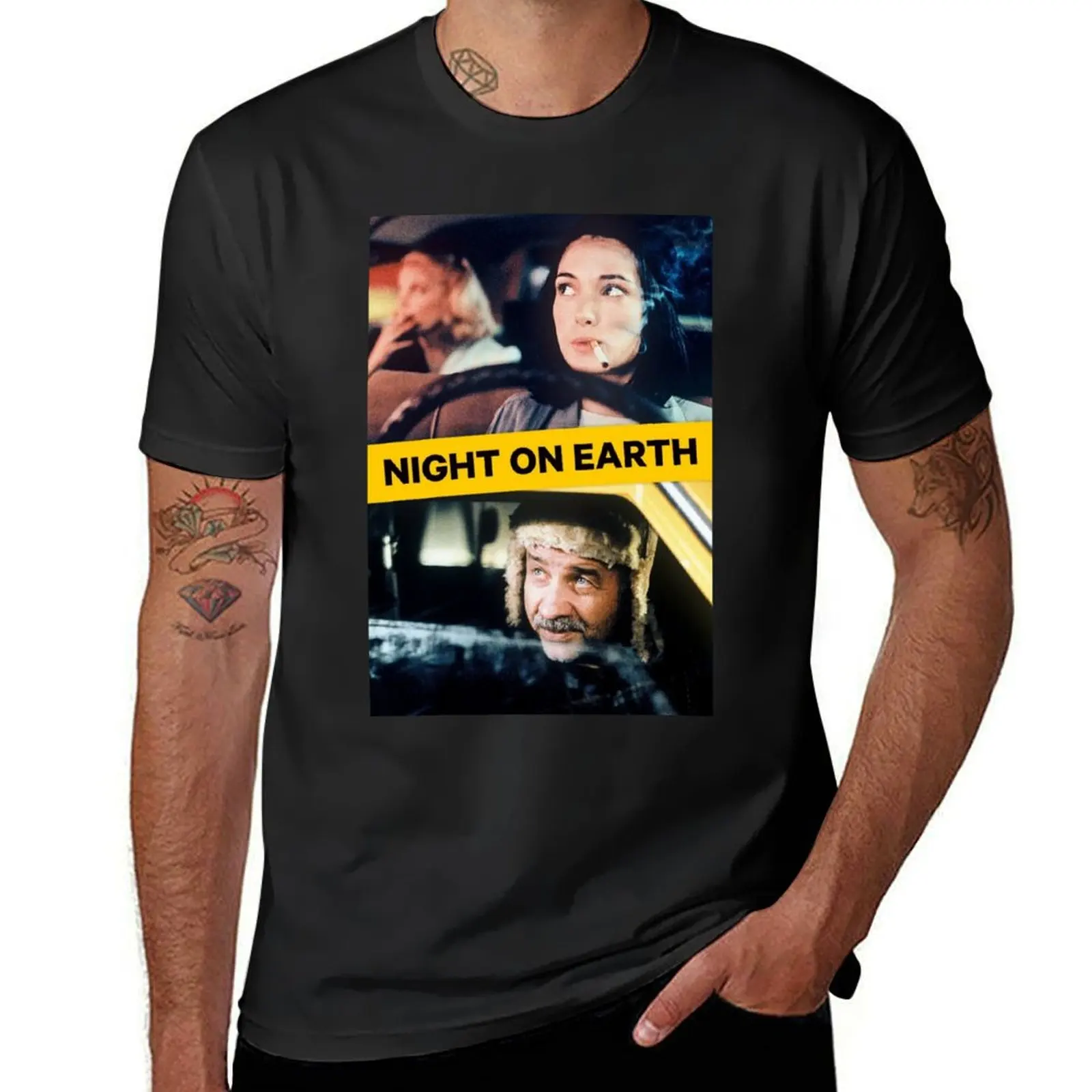 

Night on Earth by Jim Jarmusch Футболка с обоями, аниме-фигурки, топы больших размеров, большие и высокие футболки для мужчин