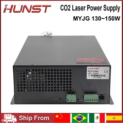 Hunst CO2 레이저 전원 공급 장치 MYJG-150W, 130 ~ 150W CO2 Engrag 및 절단기 유리관에 적합, 130W