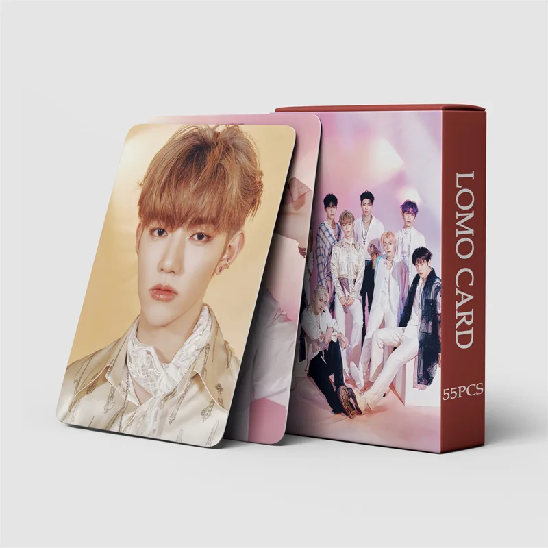 Kpop 55pcs/set ZB1 Album Yura Yura - Fateful Flower LOMO Card KIM TAERAE SUNG HANBIN ZHANGHAO KIM JIWOONG Postcard Photo Card