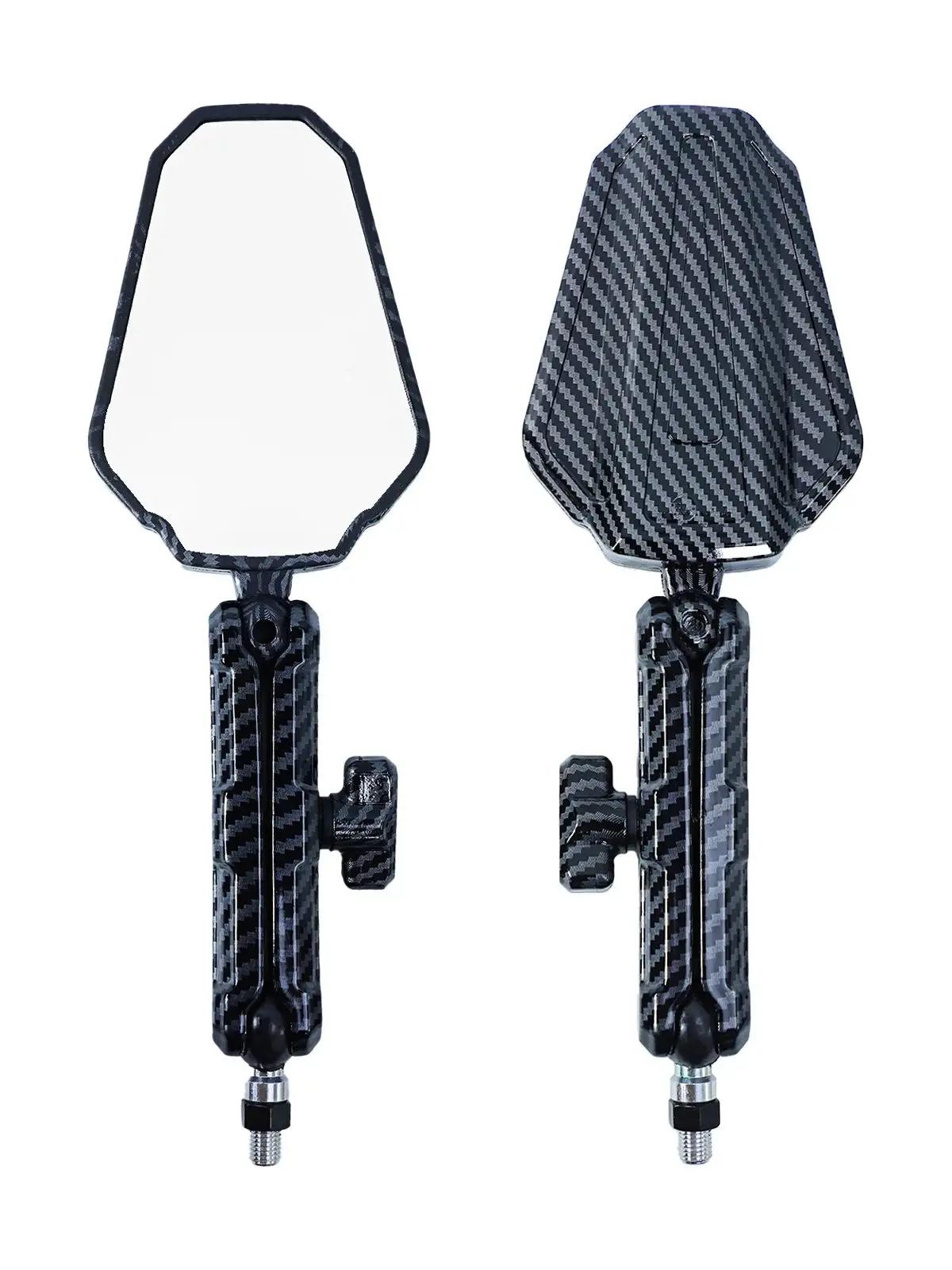 AliExpress rare nova Adventure Dirt Street Bike ATV Side Mirrors Universal Rearview Mirror Carbon Fiber Style Motorcycle Rear Mirrors Foldable Mirror