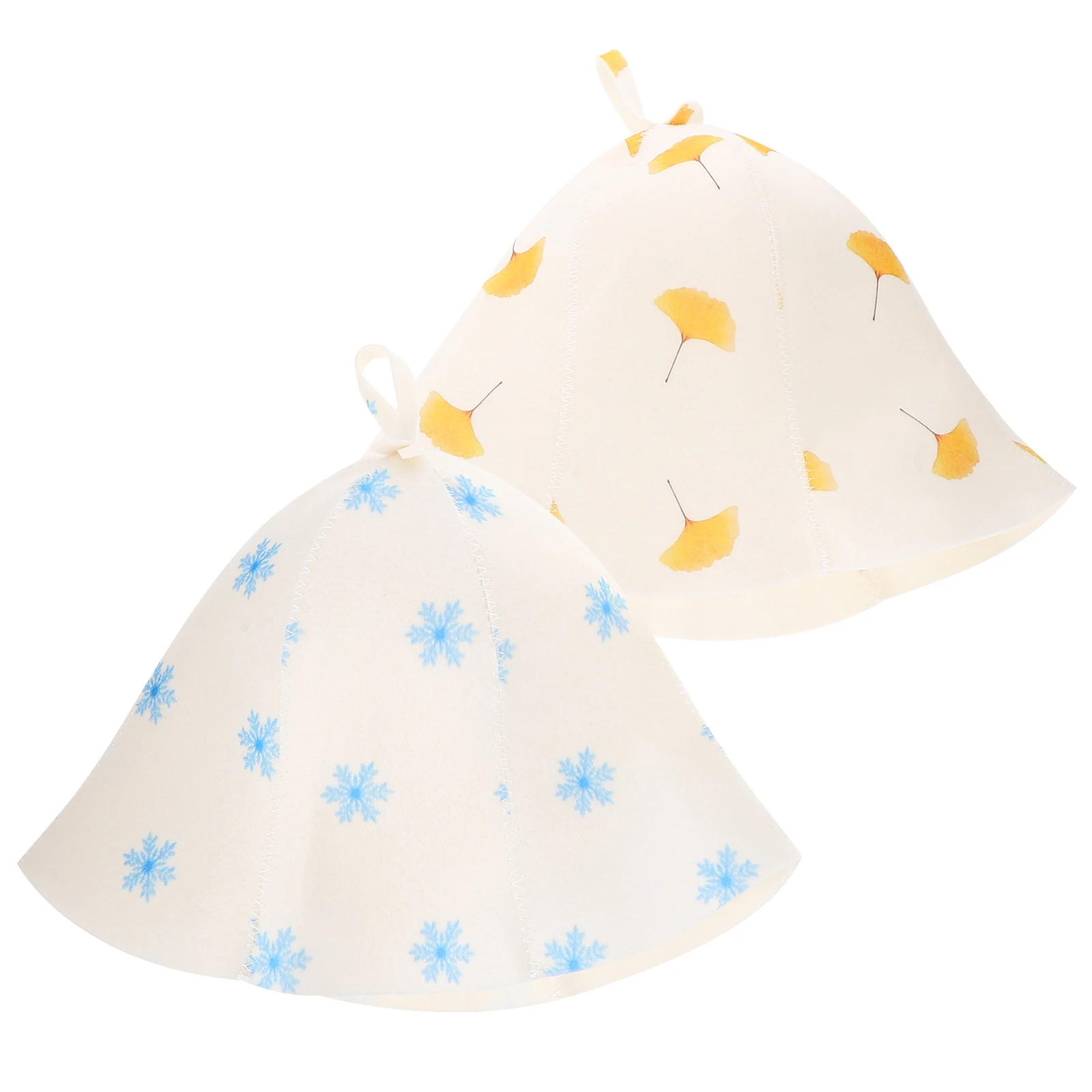 

2Pcs Sauna Hat Shower Cap for Men Women Felt Bathing Accessories Quick Dry Towel Hats Spa Snowflake Ginkgo Bathroom Supplies