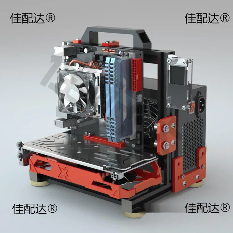 

Прозрачный корпус, персонализированная мини-стойка с открытым API и жидкостным охлаждением, простая вертикальная, креативная