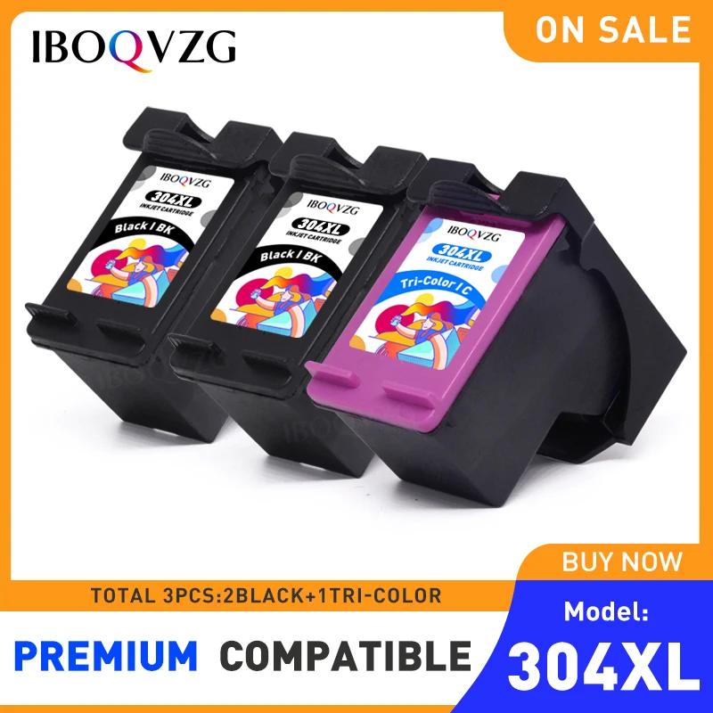 Cartucho de tinta IBOQVZG 304 XL para cartuchos de tinta HP 304 ENVY 5020 5030 5032 DeskJet 2620 2630 3762 3760 3750 3730 3764 3733