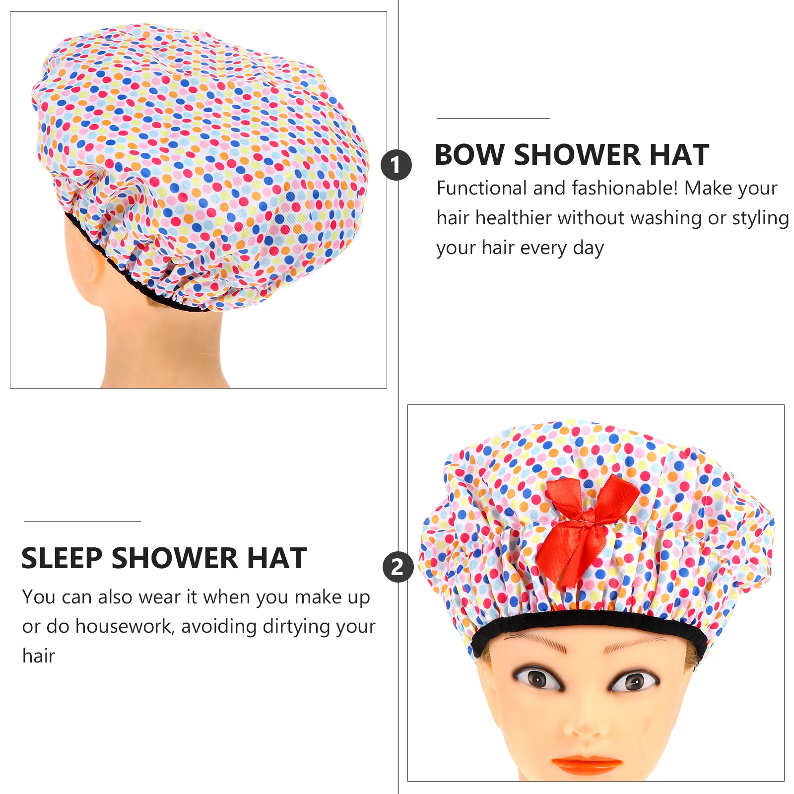 

Waterproof Shower Cap Women's Caps Hair Cover Oxford Cloth Sleep Fabric