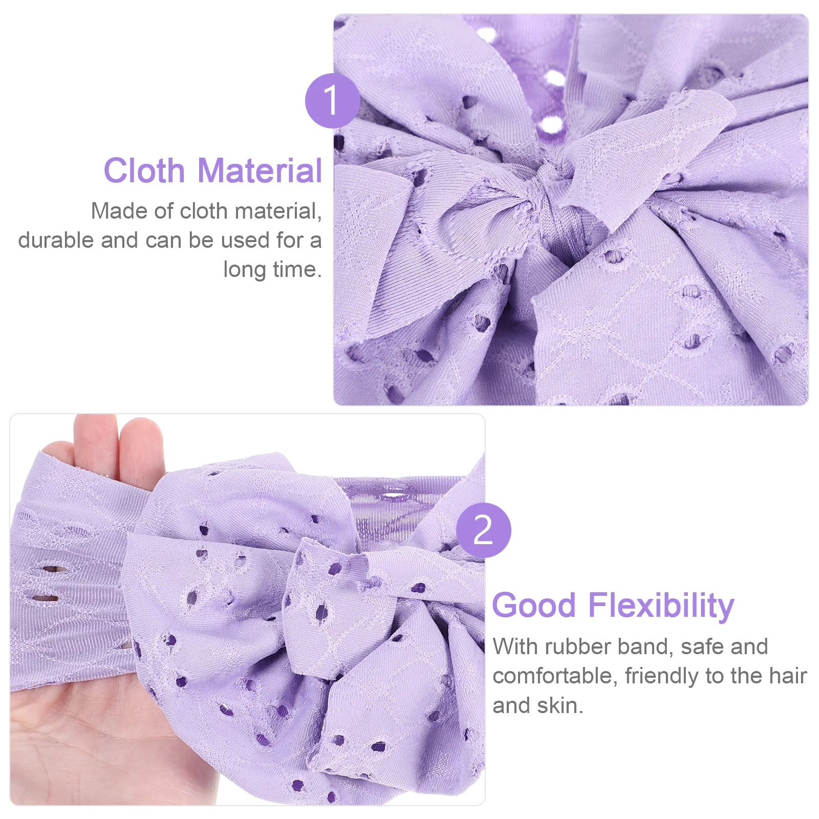 

2Pcs Baby Headb s Girls Hair Accessories Bow Elastic Hairb Nylon Bright Color Festivals Birthday Christmas Baby Shower