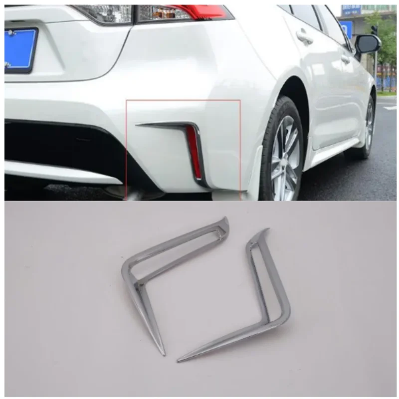 

For Toyota E210 2019-2021 Fog lamps cover Trim ABS Chrome Rear Fog Light Cover Car-styling Accessories