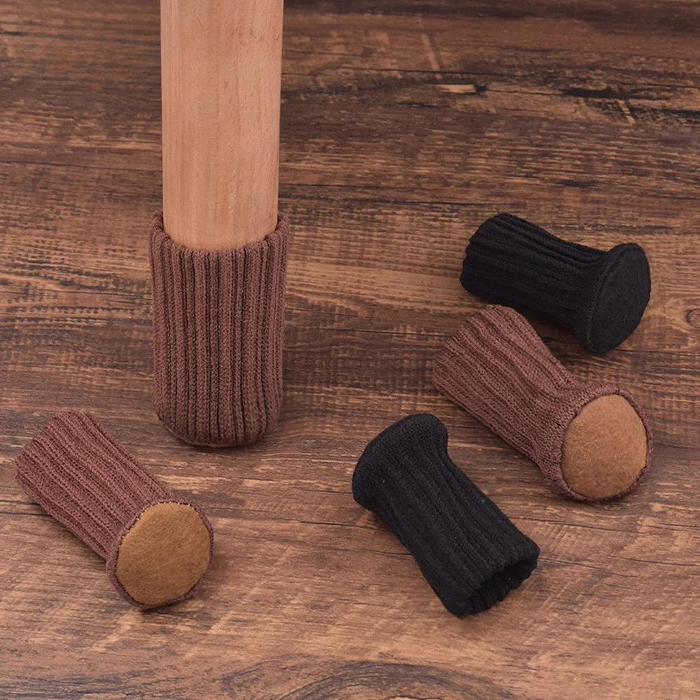 1pcs Table Legs Socks Knitted Felt Stool Chair Leg Cover Floor Protectors Pads for Non-slip Mute Furniture Chair Leg Caps