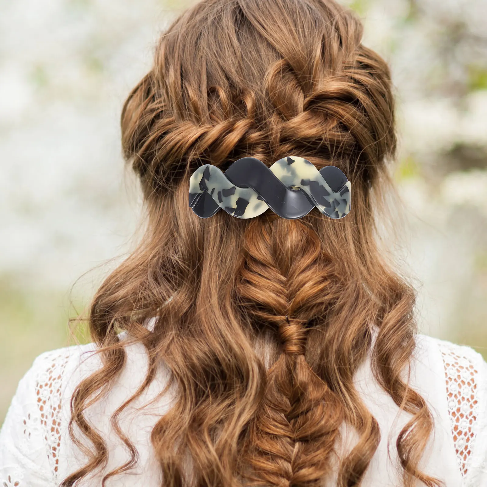 

2 Pcs Hairpin Headdress Clips for Women Barrettes Accessories Girls Ponytail Buckle Aesthetic Holder Women's