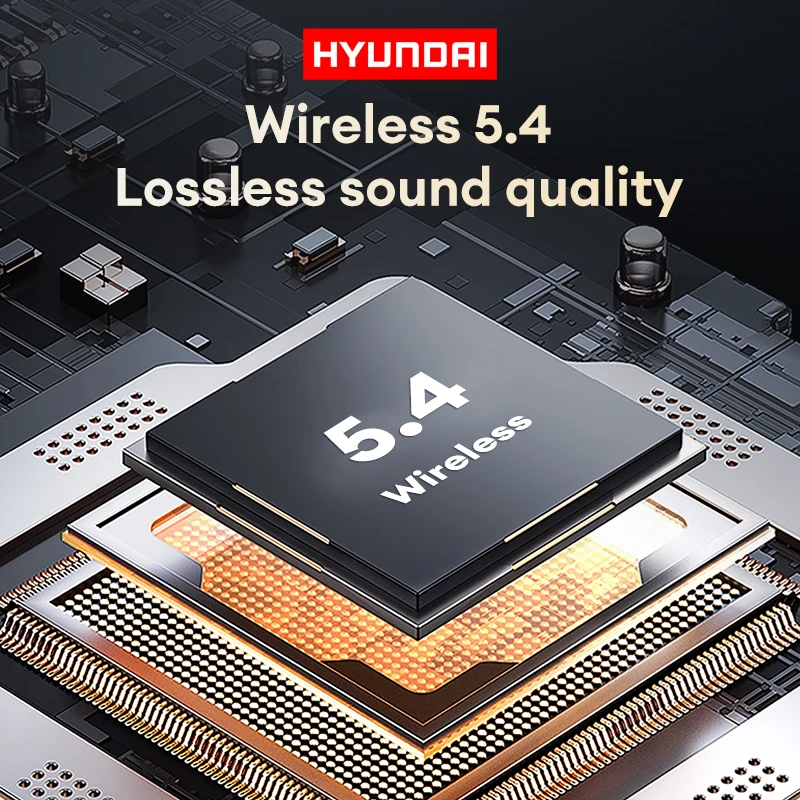 اختيار HYUNDAI HY-C02 LED عرض الطاقة سماعات سماعة لاسلكية تعمل بالبلوتوث سماعات هيئة التصنيع العسكري إلغاء الضوضاء سماعات صوت ستيريو