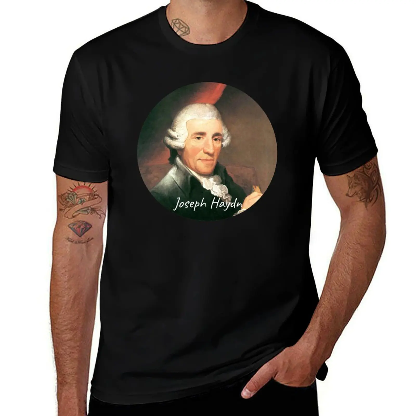 Franz Joseph Haydn Composer Portrait T-Shirt Anti-Perspiration Workout Top T-Shirt