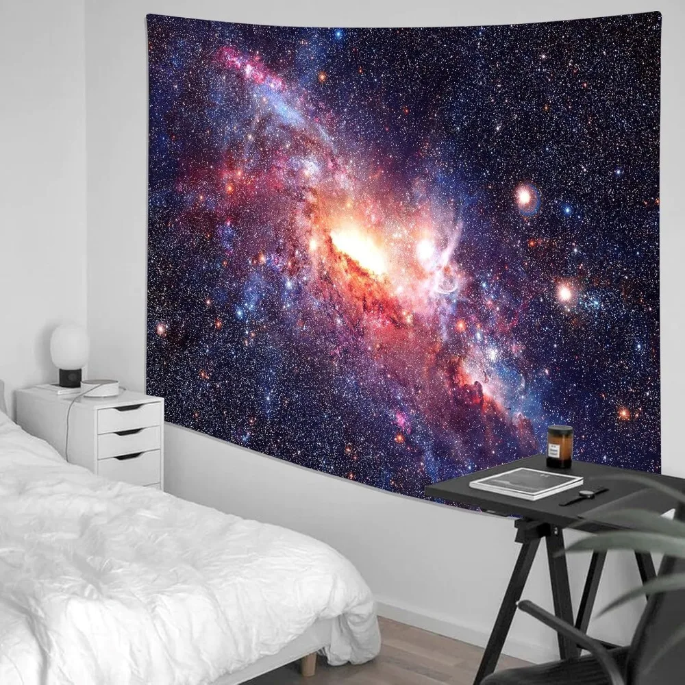 Pósteres de luz negra psyhilar para adultos, tapiz de luz negra de galaxia, tapiz reactivo uv púrpura de estrella de pared espacial trippy para dormitorio