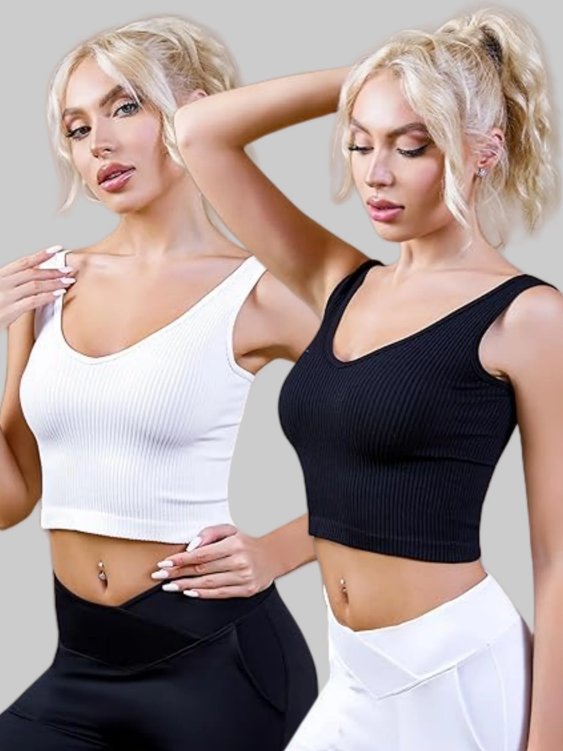 

Fashionable versatile women's blouses set of 2 pieces