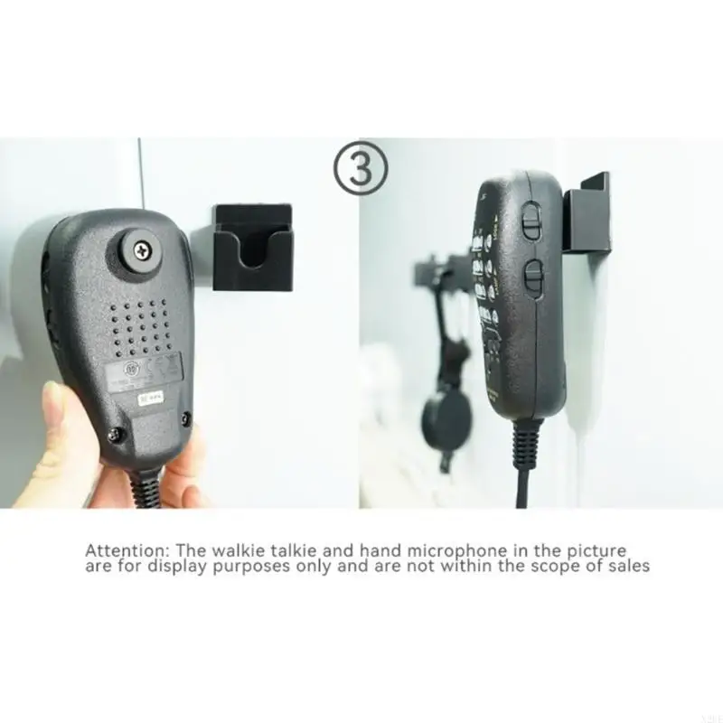 N2UE Reliable Car Mount Adhesive Back Rack Convenient Access Walkies Talkies Hold ABS for Driver & Enhances Communication