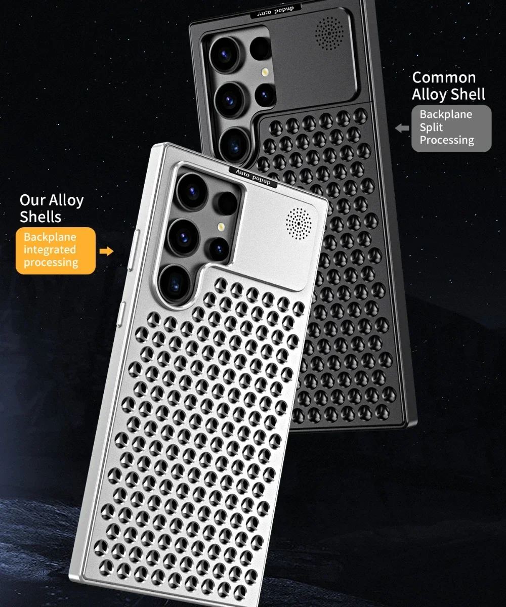 

Aromatherapy Aluminum Metal Case For Samsung S24 Plus S23 S22 Ultra Heat Dissipation Anti-scratch Shockproof Fragrant Hard Cover