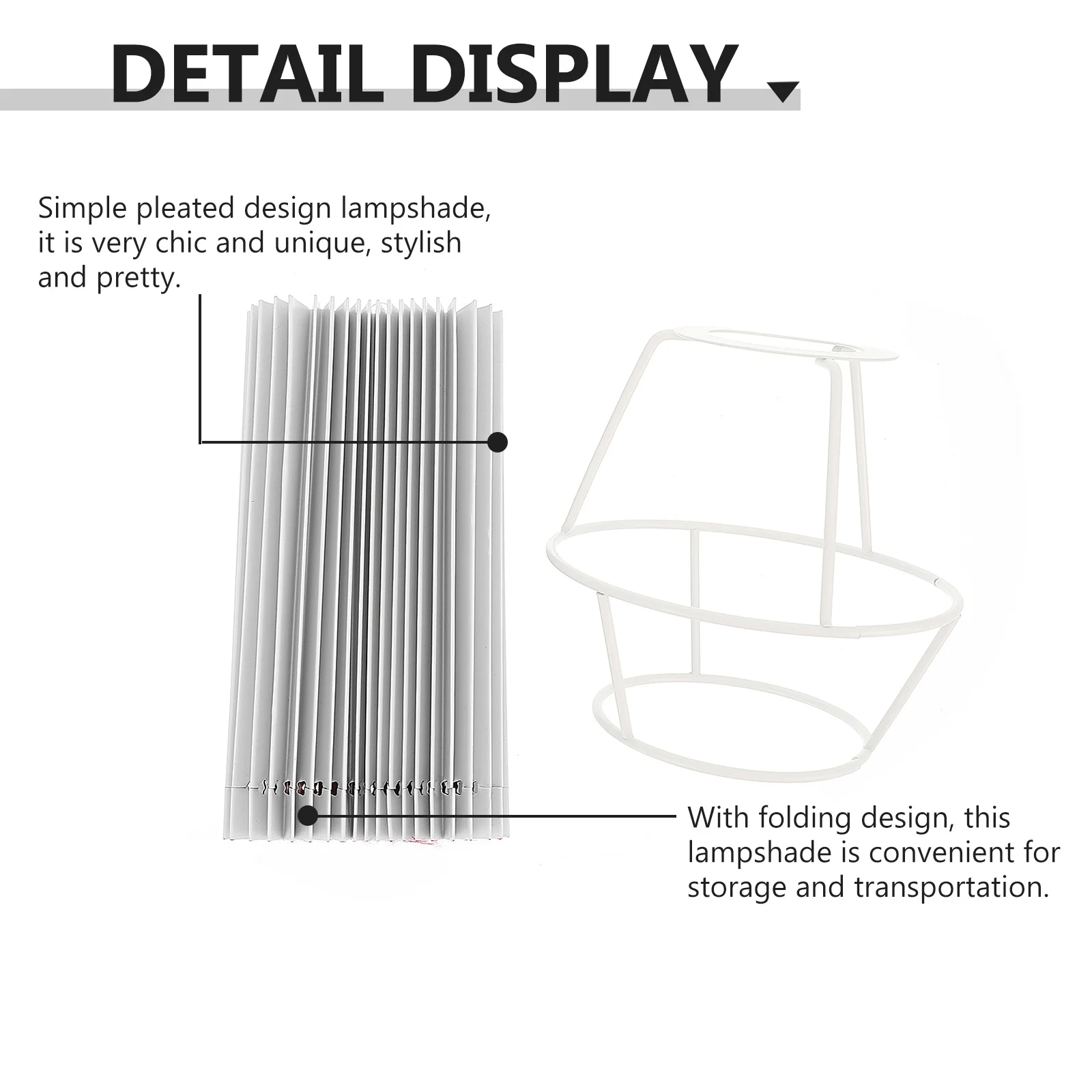 

1Pcs Premium Material Lampshade Decorative Pleated Light Cover Modern Style Table Lamp Accessory for Bedroom Living Room
