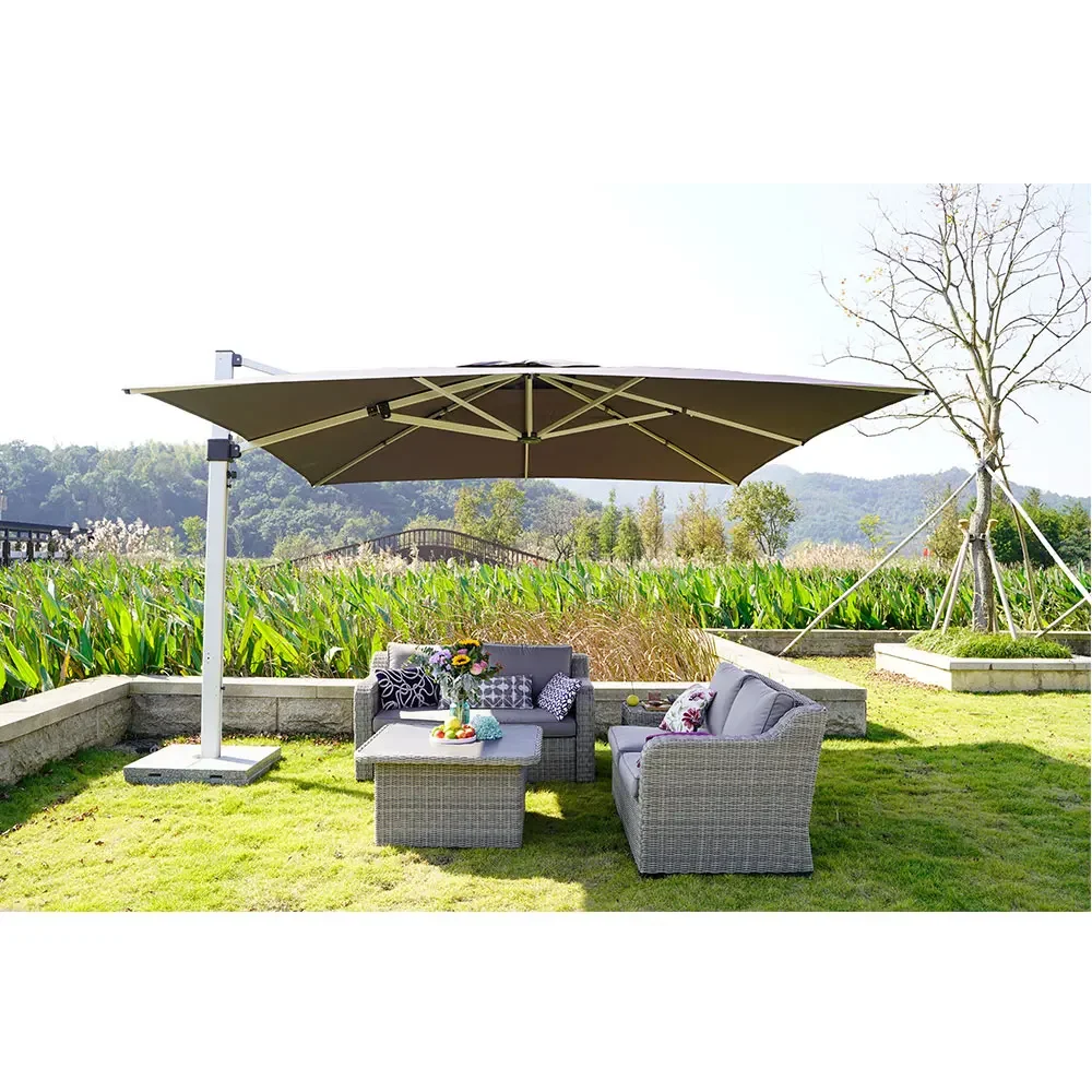 

4x4m Commercial Luxury Hotel Outdoor Umbrella Cantilever Umbrella Big Size