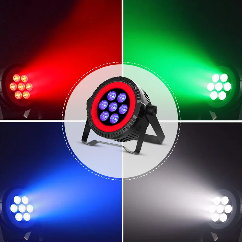 2IN1 Colorful LED Flat Par Light Par Up light Wedding Party Dj Par Effect lights Led Stage Disco Light Dmx512 Control Club Show