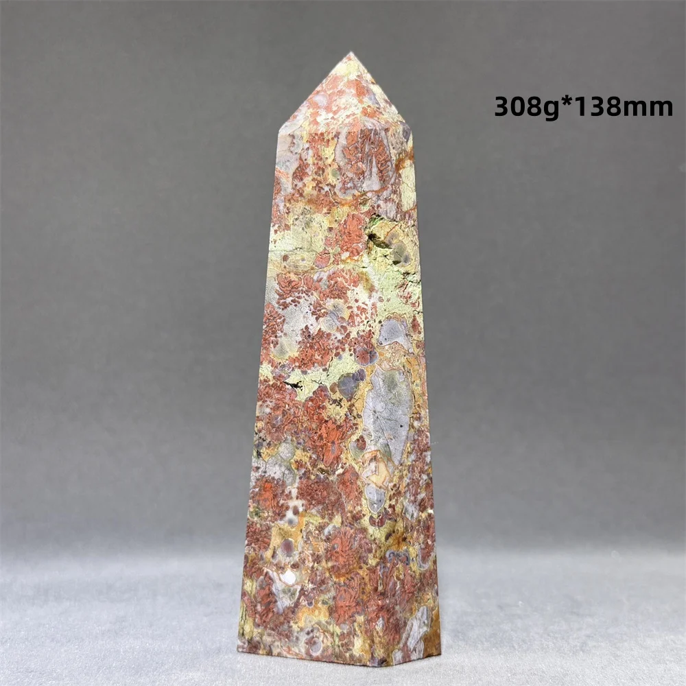 Red Cherry Blossom quartz Obelisk Natural Mineral  Home Energy Feng Shui Decoration Treatment   Meditation Reiki Witchcraft