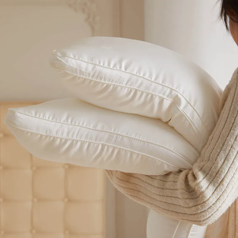 Cotton Pillows 48x74cm for Home Hotel Spine Sleeping Pillow Shell Cozy Health Care High Medium Low Bedding Head Neck Bed Pillows