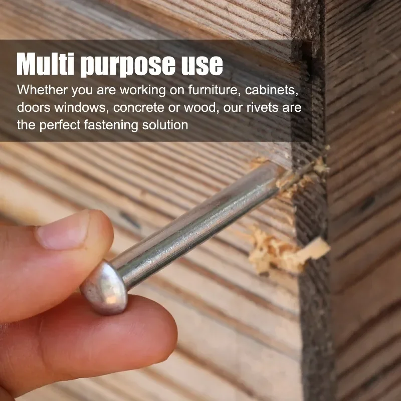 Aluminiumlegierung Halbrundkopfnieten Knock Type Percussive Hammer Drive Blechschraube für Reparaturwerkzeuge Zubehör