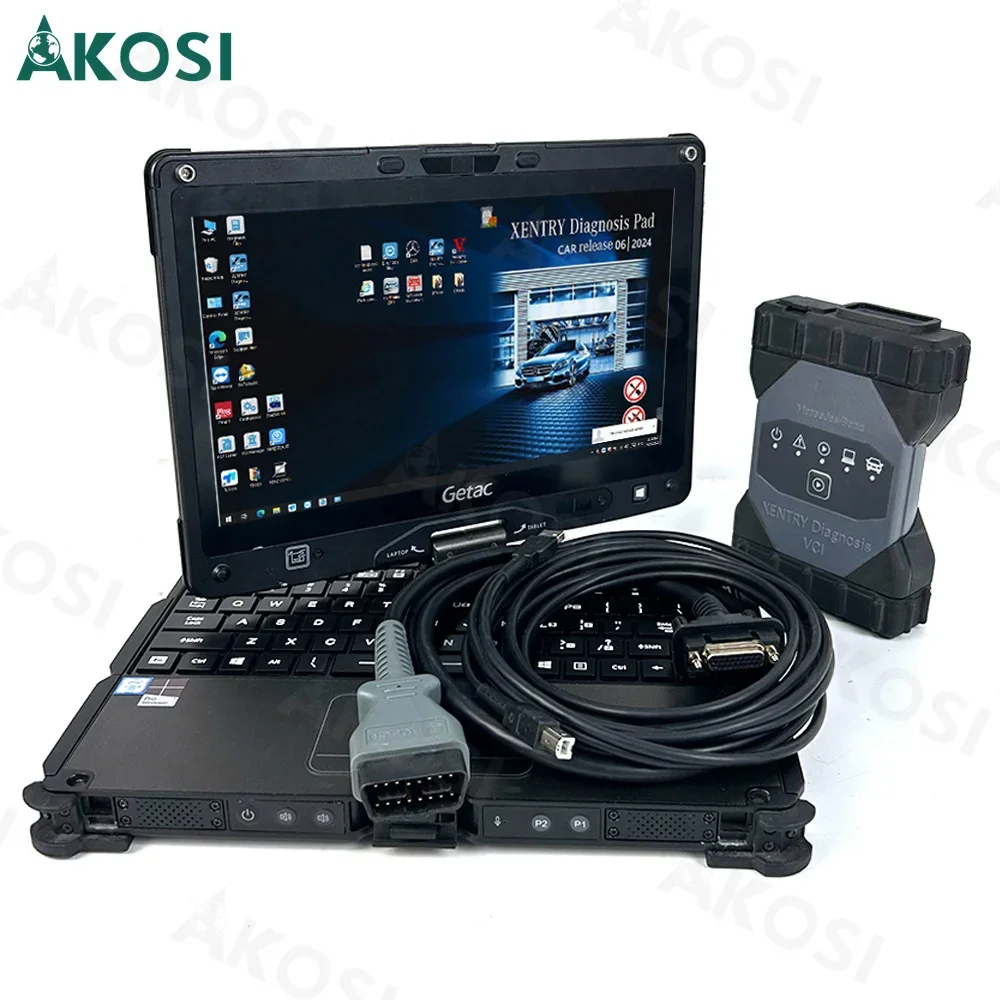DoIP WiFi OEM MB STAR C6 Connect C6 Sd Connect Xentry das wis epc Support CAN Car truck Diagnostic tools+Getac V110 laptop