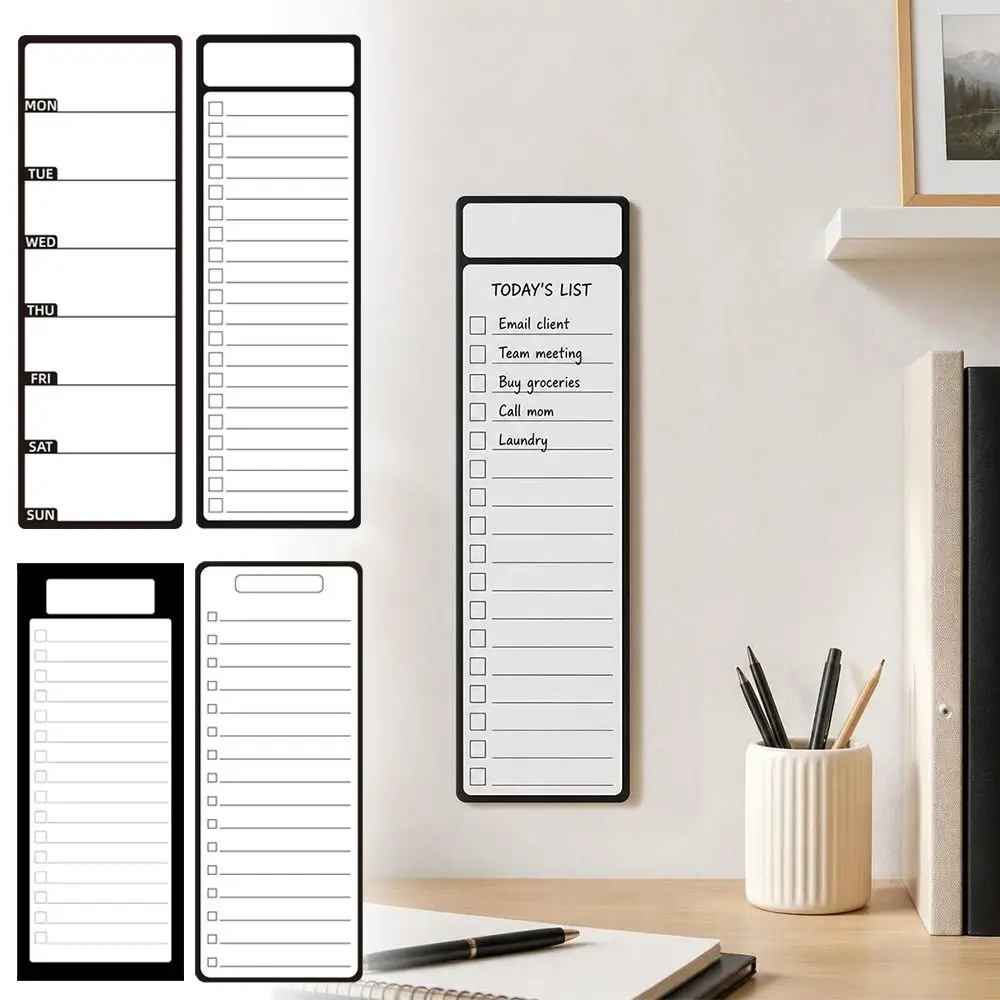 Durable Magnetic Checklist Board Dry Erase Erasable Schedule Planner Magnet Fridge Whiteboard Planner Study Schedule