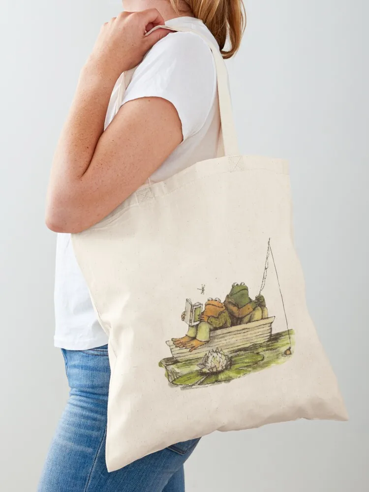 

Frog and Toad Classic T-Shirt Tote Bag Women's tote bag custom canvas bag sacs de shopping Canvas