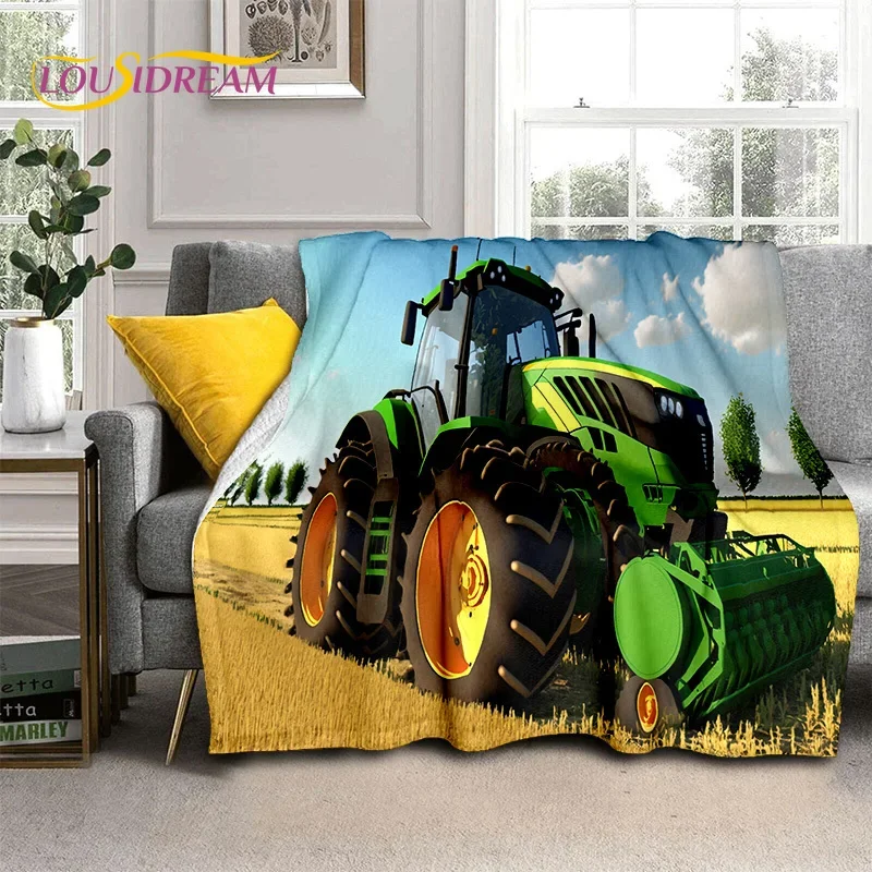 27 Style Truck Retro 3D Tractor Car Blanket,Soft Throw Blanket for Home Bedroom Bed Sofa Picnic Travel Office Cover Child Gift