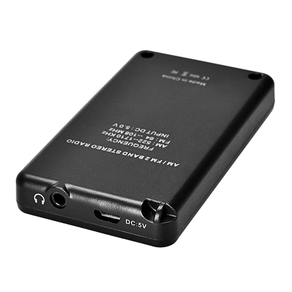 

Digital LCD Screen Radio Universal AM FM 2 Band Stereo Receiver with HiFi Headphones Rechargeable Battery Portable Pocket Radio