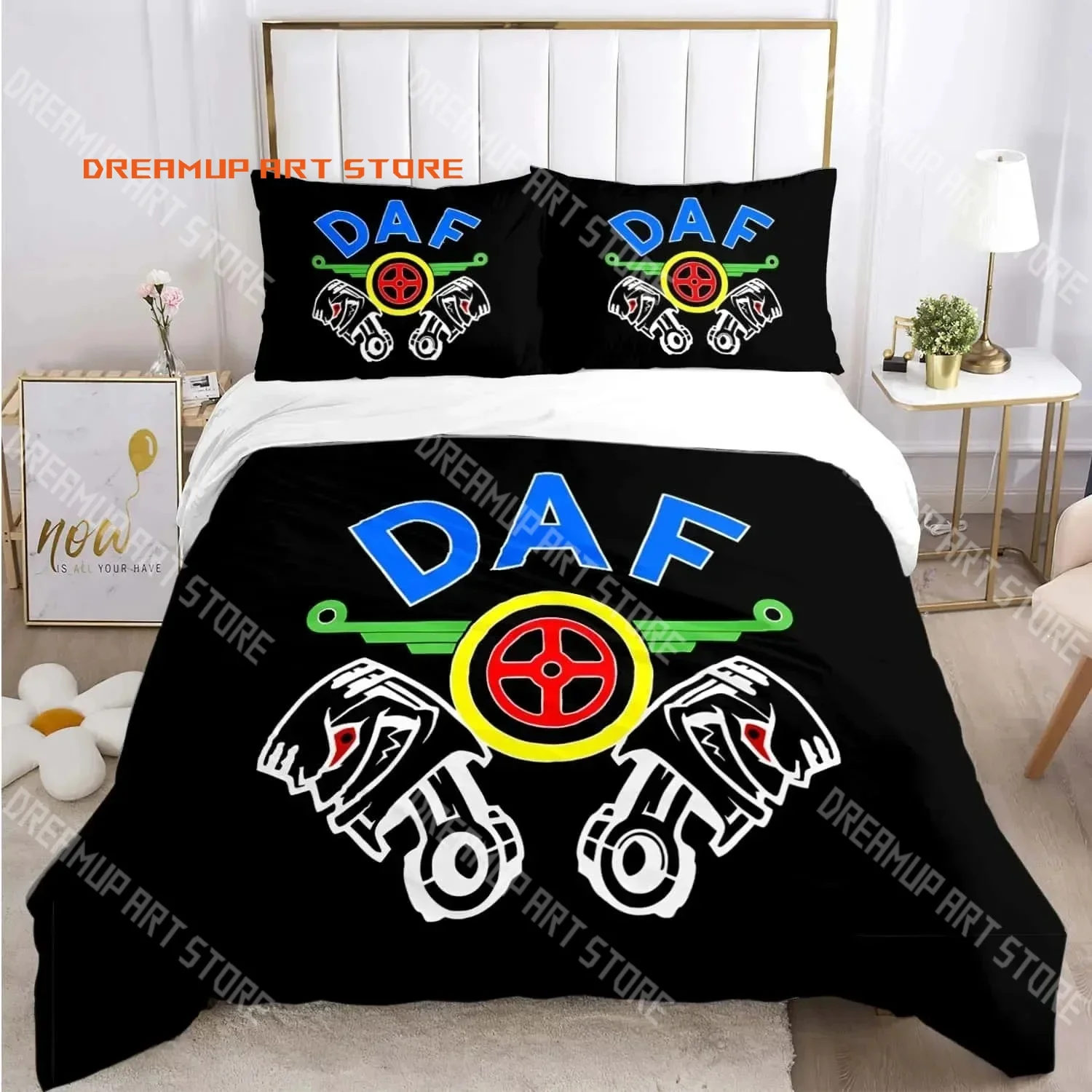 2026 3D Print DAF Truck Retro Bedding Set Single Twin Full Queen King Size Bed Set Adult Kid Bedroom Duvetcover Set
